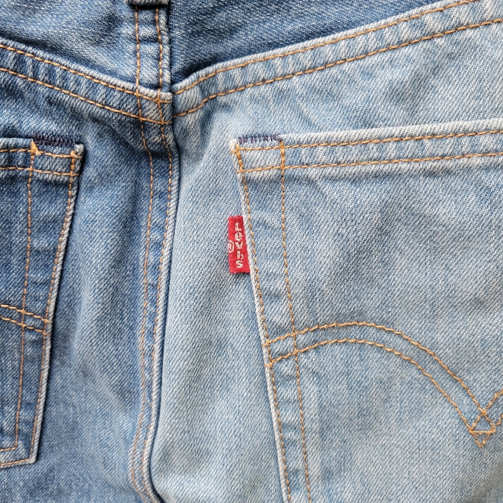 Levi's Anthro Anthropologie Patchwork Patch Blue … - image 6